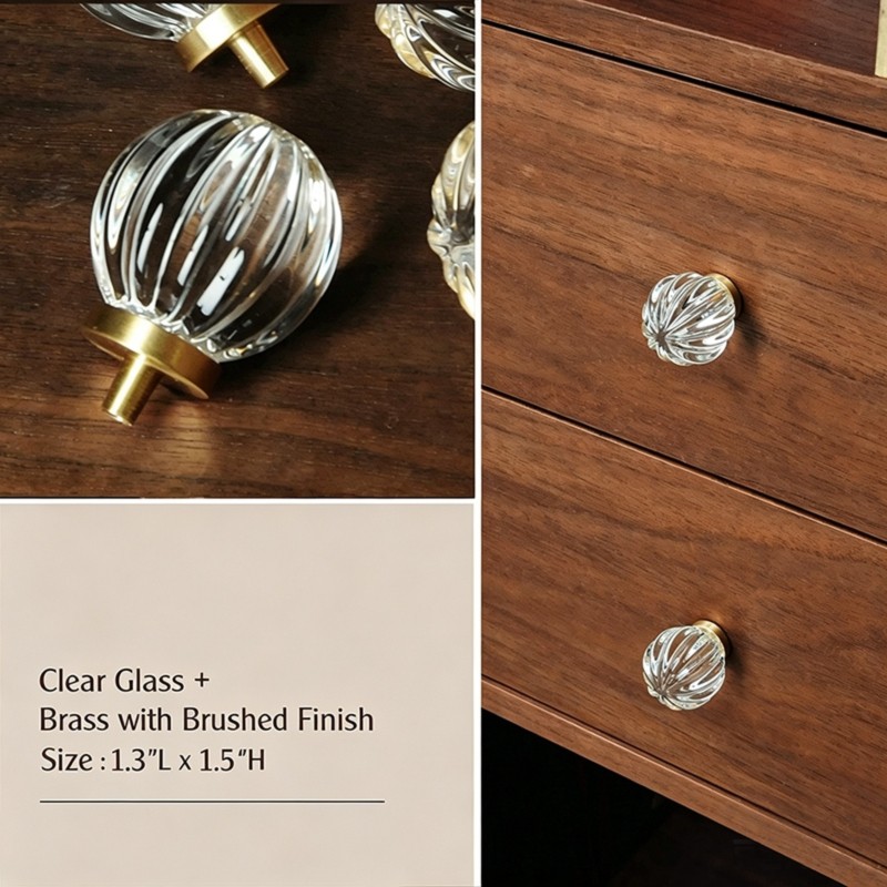 LLCS-Glass Brass Knobs Vintage - огляд і ціна Furniture Hardware Paint