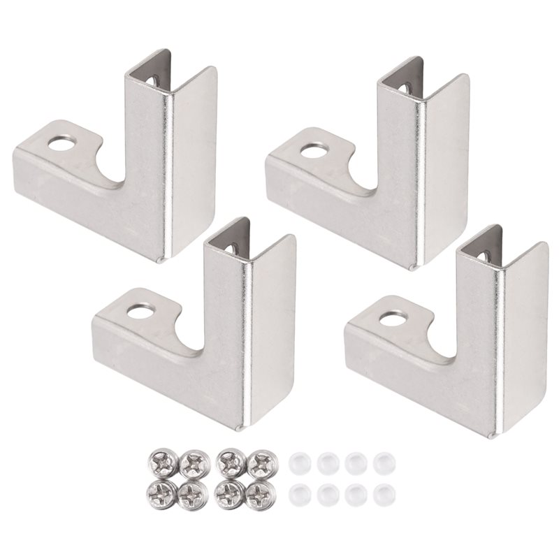 ABUI-4Pcs L Type Glass Fixing  - огляд і ціна Furniture Hardware Paint